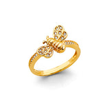 14KY CZ Bee Ring (RG3318)