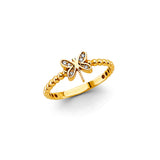 14KY CZ Dragonfly Ring (RG3319)
