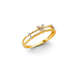 14KY CZ Butterfly Ring (RG3320)