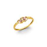 14KY CZ Heart Ring (RG3323)