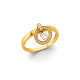 14KY CZ 15 Years Ring (RG3431)
