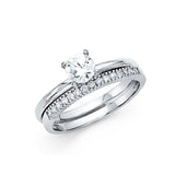 14KW CZ Ladies Wedding Band (RG1112 (band))