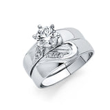 14KW CZ Ladies Wedding Band (RG170B (band))