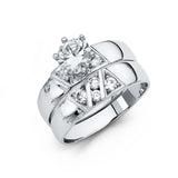 14KW CZ Engagement Ring (RG979 (eng))
